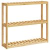 vidaXL Mensola da Bagno 3 Ripiani Montaggio a Parete 60x15x54cm Bamb&ugrave;