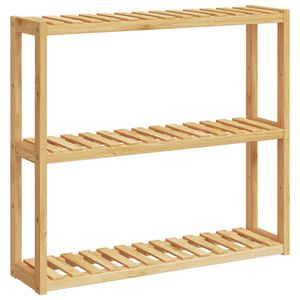 vidaXL Mensola da Bagno 3 Ripiani Montaggio a Parete 60x15x54cm Bamb&ugrave;
