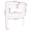 vidaXL Testiera per Letto Grigia 81x4x100 cm in Legno Massello di Pino