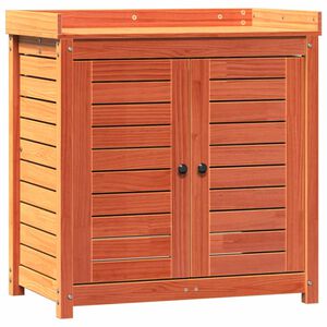 vidaXL Tavolo Invaso con Ripiani Marrone 82,5x50x86,5 cm Massello Pino