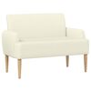 vidaXL Loveseat con bottoni imbottiti Crema 116 x 67 x 81 cm