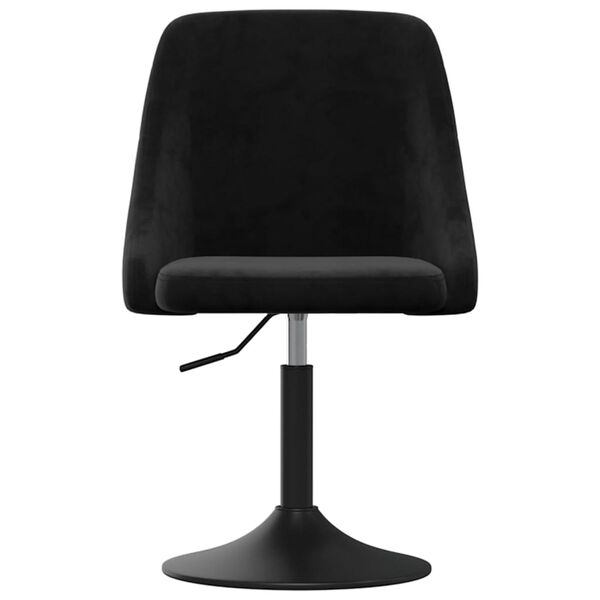 vidaXL Sedia da Pranzo Nera in Velluto