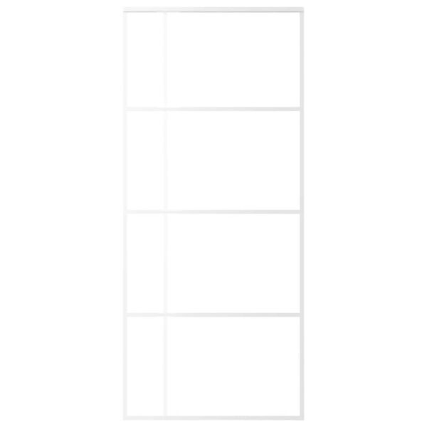 vidaXL Porta Scorrevole in Vetro ESG e Alluminio 90x205 cm Bianca