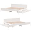 vidaXL Letto senza Materasso Bianco 180x200 cm Legno Massello di Pino