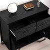 vidaXL Credenza con cassetto Rovere Nero 79,5 x 35,5 x 74,5 cm