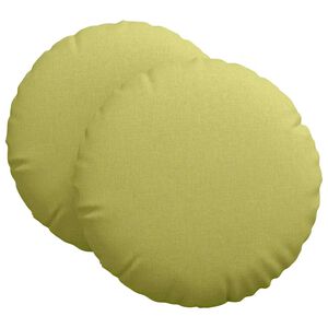 vidaXL Cuscini per Seduta 2 pcs Verde chiaro &Oslash;60 x 21 cm Tessuto