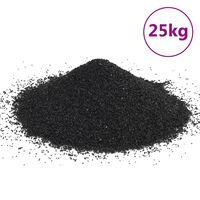 vidaXL Sabbia per Acquari 25 kg Nera 0,2-2 mm