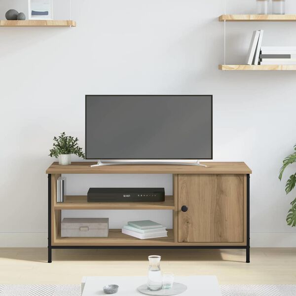 vidaXL Mobile TV Rovere artigianale 100 x 40 x 45 cm Legno multistrato
