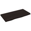 vidaXL Ripiano Marrone Scuro 80x40x(2-4) cm Massello Rovere Trattato
