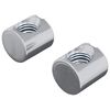 vidaXL Dadi a tamburo 2 pcs Argento M6 x 12 mm Metallo