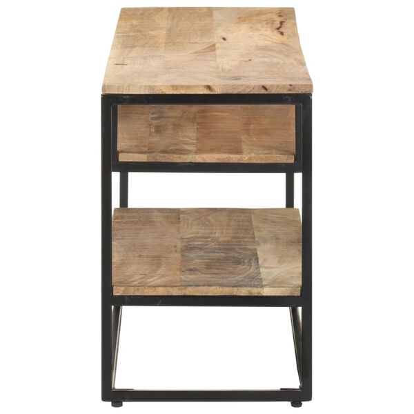 vidaXL Mobile Porta TV 130x30x45 cm in Legno Massello di Mango Grezzo
