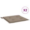 vidaXL Cuscini per Sedia 2 pz Tortora 40x40x4 cm in Tessuto Oxford