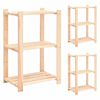 vidaXL Scaffali a 3 Livelli 3 pz 60x38x90 cm in Massello Pino 150 kg