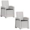 vidaXL Sedia da giardino reclinabile effetto rattan 2 pz PP
