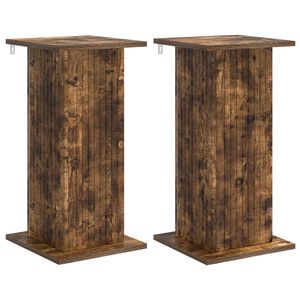 vidaXL Supporto per piante 2 pcs Rovere Fumo 30,5 x 30 x 60,5 cm