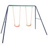 vidaXL Set Altalene con 2 Sedili in Acciaio