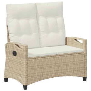 vidaXL Panchina da giardino Beige e Crema 105 x 60 x 112 cm