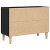 vidaXL Mobile TV Rovere Nero 69,5 x 30 x 50 cm Legno multistrato