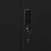 vidaXL Armadio per Ufficio Nero 90x40x180 cm in Acciaio