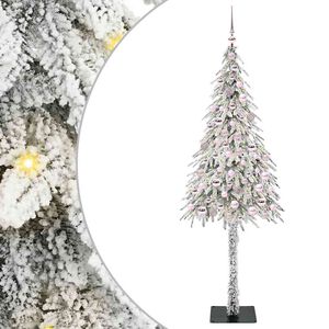 vidaXL Albero di Natale con 300 LED Bianco 210 cm PE e Acciaio