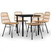 vidaXL Set da Pranzo da Giardino 5 pz in Polyrattan