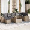 vidaXL Set Divano da Giardino 5 pz con Cuscini Beige in Polyrattan