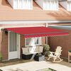 vidaXL Tenda Retrattile Rosso 400 &times; 350 cm Tessuto e Alluminio