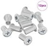 vidaXL Dado a bloccaggio 12 pz Nichel M6 x 15 mm Acciaio