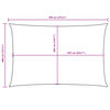 vidaXL Parasole a Vela Oxford Rettangolare 4x7 m Giallo