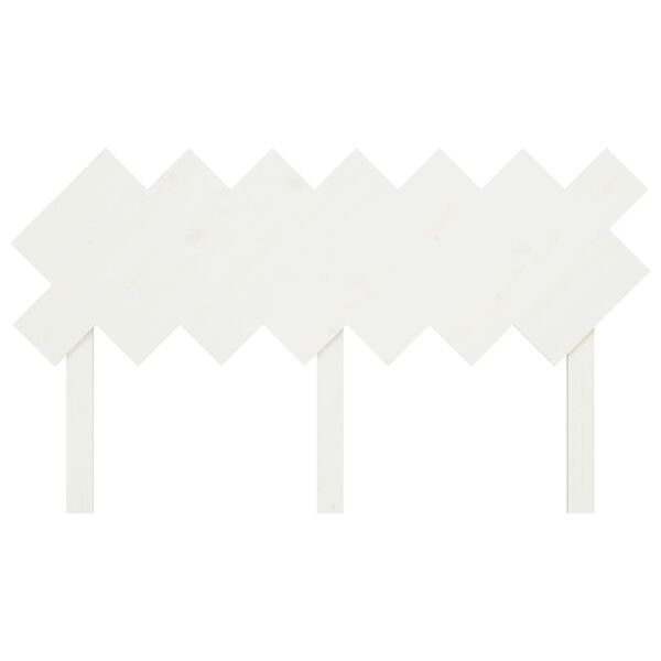 vidaXL Testiera per Letto Bianca 141x3x80,5 cm Legno Massello di Pino