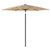 vidaXL Ombrellone Giardino LED e Palo in Acciaio Marrone 268x268x226cm