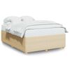 vidaXL Giroletto senza Materasso Crema 140x190 cm in Tessuto