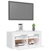 vidaXL Mobile Porta TV con Luci LED Bianco 90x35x40 cm