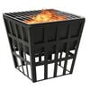 vidaXL Braciere e Barbecue 2 in 1 34x34x48 cm in Acciaio