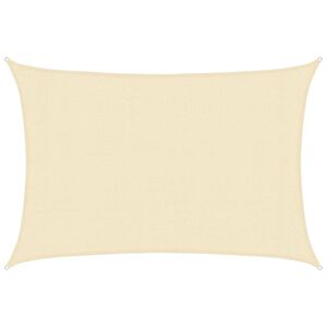vidaXL Vela Parasole 160 g/m&sup2; Crema 3x4,5 m in HDPE