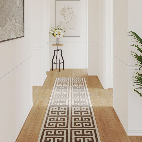 vidaXL Tappeto a Pelo Corto Multicolore 80x300 cm Interni/Esterni