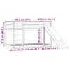 vidaXL Letto a Castello con Scivolo e Tende Rosa 90x190 cm