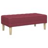 vidaXL Set di divani 2 pcs Rosso vino 173 x 131 x 67 cm Tessuto