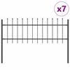 vidaXL Recinzione per Giardino WOERDEN 7 pz 11,9 x 0,6 m Grigio
