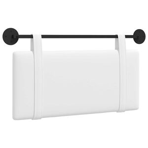 vidaXL Testata appesa Tinta unita Bianco 100 x 55 x 5 cm Tessuto