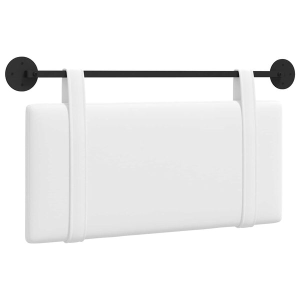 vidaXL Testata appesa Tinta unita Bianco 100 x 55 x 5 cm Tessuto