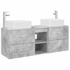 vidaXL Set di Armadi da Bagno 3 pz Grigio Cemento 49,5 x 41 x 63 cm