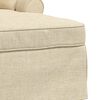 vidaXL Chaise Longe con Gonna Crema 91 x 157 x 91 cm Tessuto