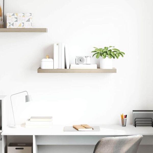 vidaXL Scaffale a Parete Rovere 80x23,5x3,8 cm in MDF