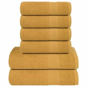 vidaXL Set di asciugamani 6 pezzi FROGN Oro 360 g/m&sup2;