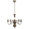 vidaXL Candelabro Stile Anticato Nero 5 Lampadine E14