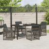 vidaXL Set da Pranzo per Giardino 5 pcs Grigio polyrattan