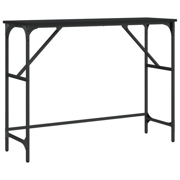 vidaXL Tavolino Consolle Nero 100x32x75 cm in Legno Multistrato