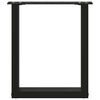 vidaXL Gambe per Tavolino da Caff&egrave; a Forma di U 2 pz Nere 38x(42-43) cm Acciaio