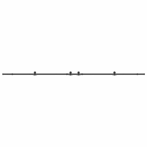 vidaXL Kit di Binari per Porte Scorrevoli 427 cm Acciaio Nero